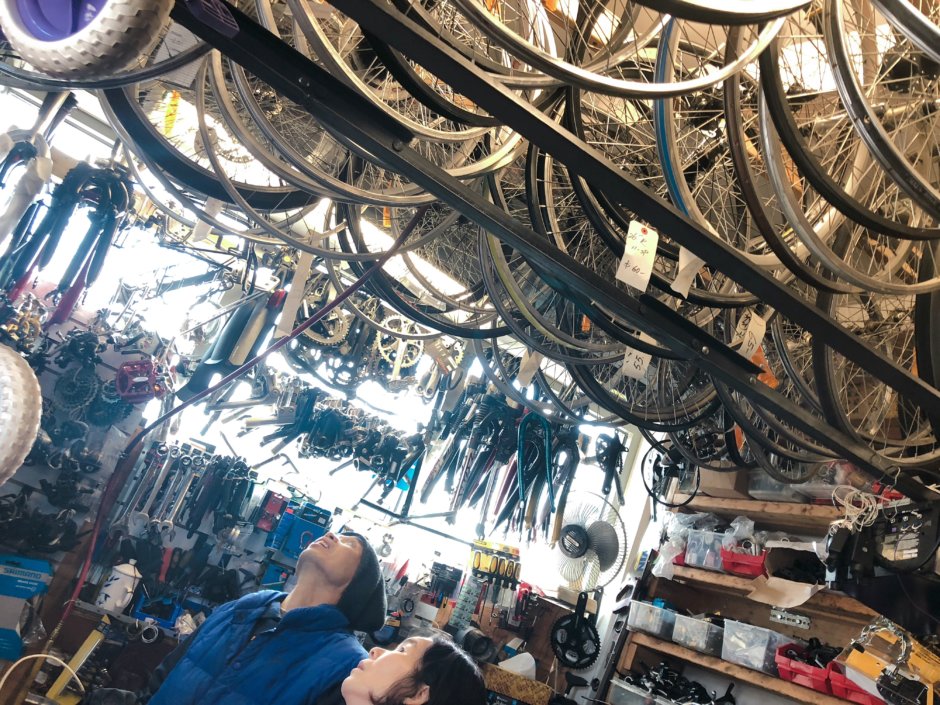 カナダ　トロント　自転車修理